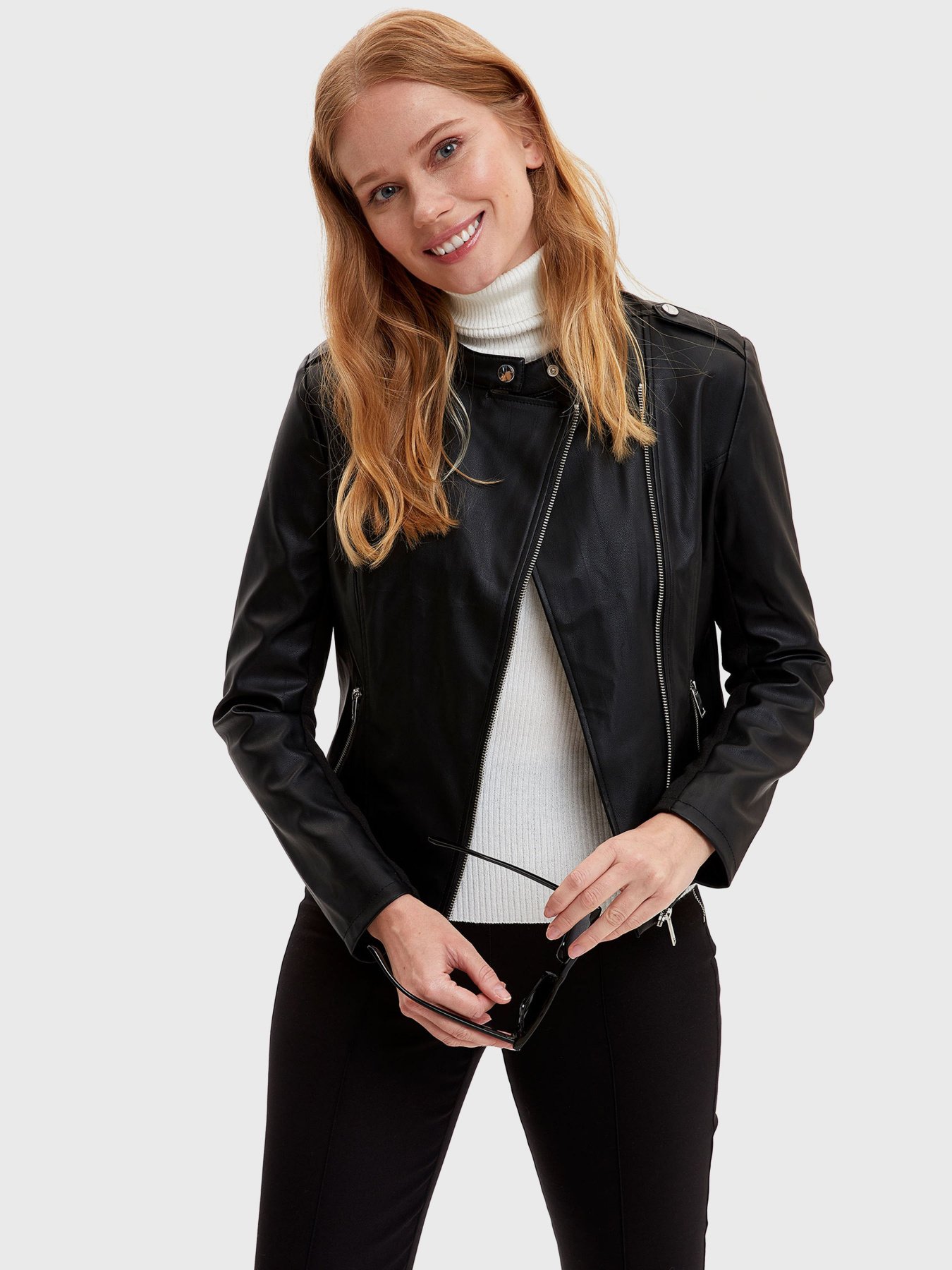 Шкіряна куртка DeFacto модель N6777AZ-BK27 Фото