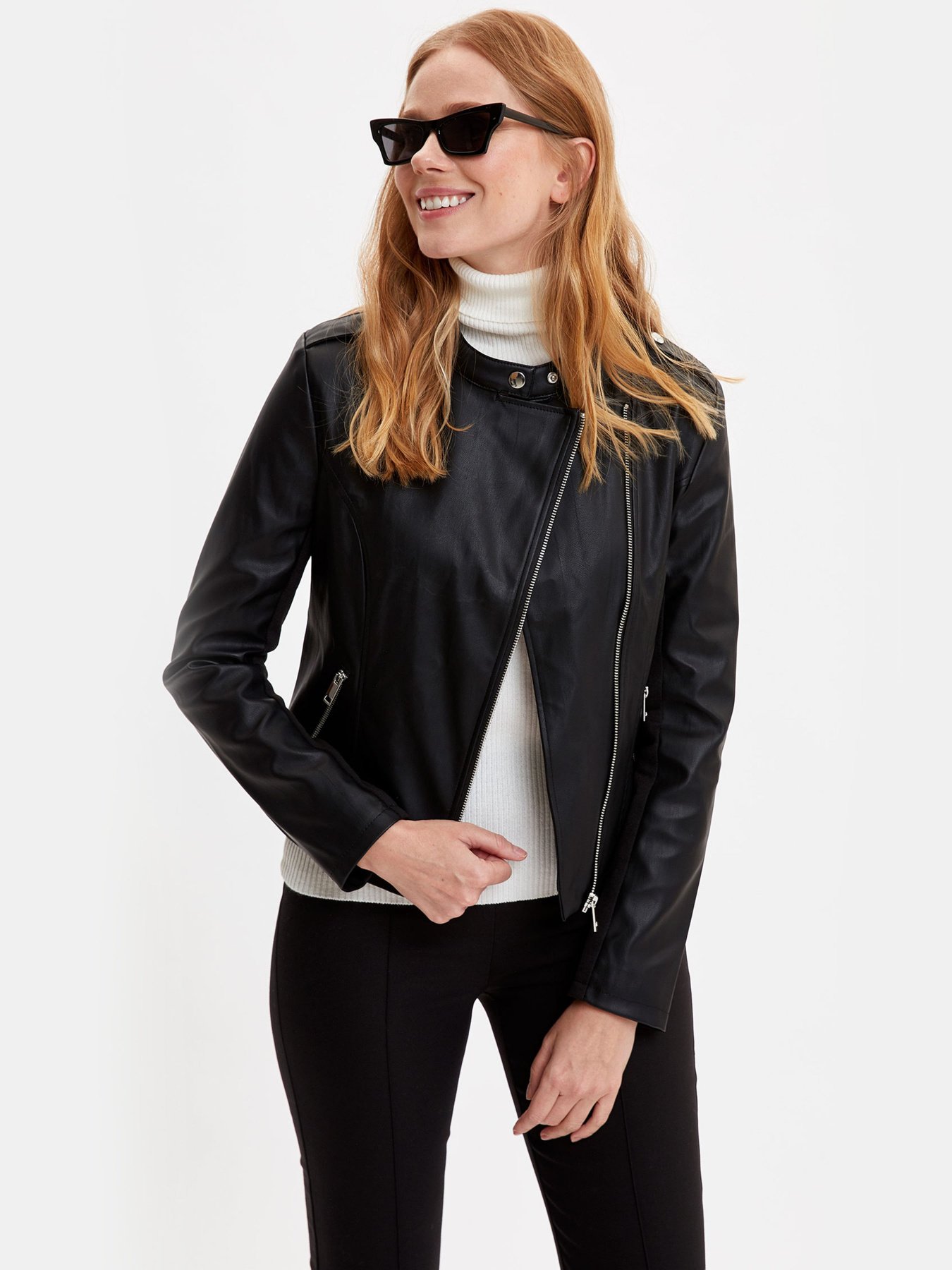 Куртка кожаная DeFacto модель N6777AZ-BK27 Куртка кожаная DeFacto модель N6777AZ-BK27 Фото