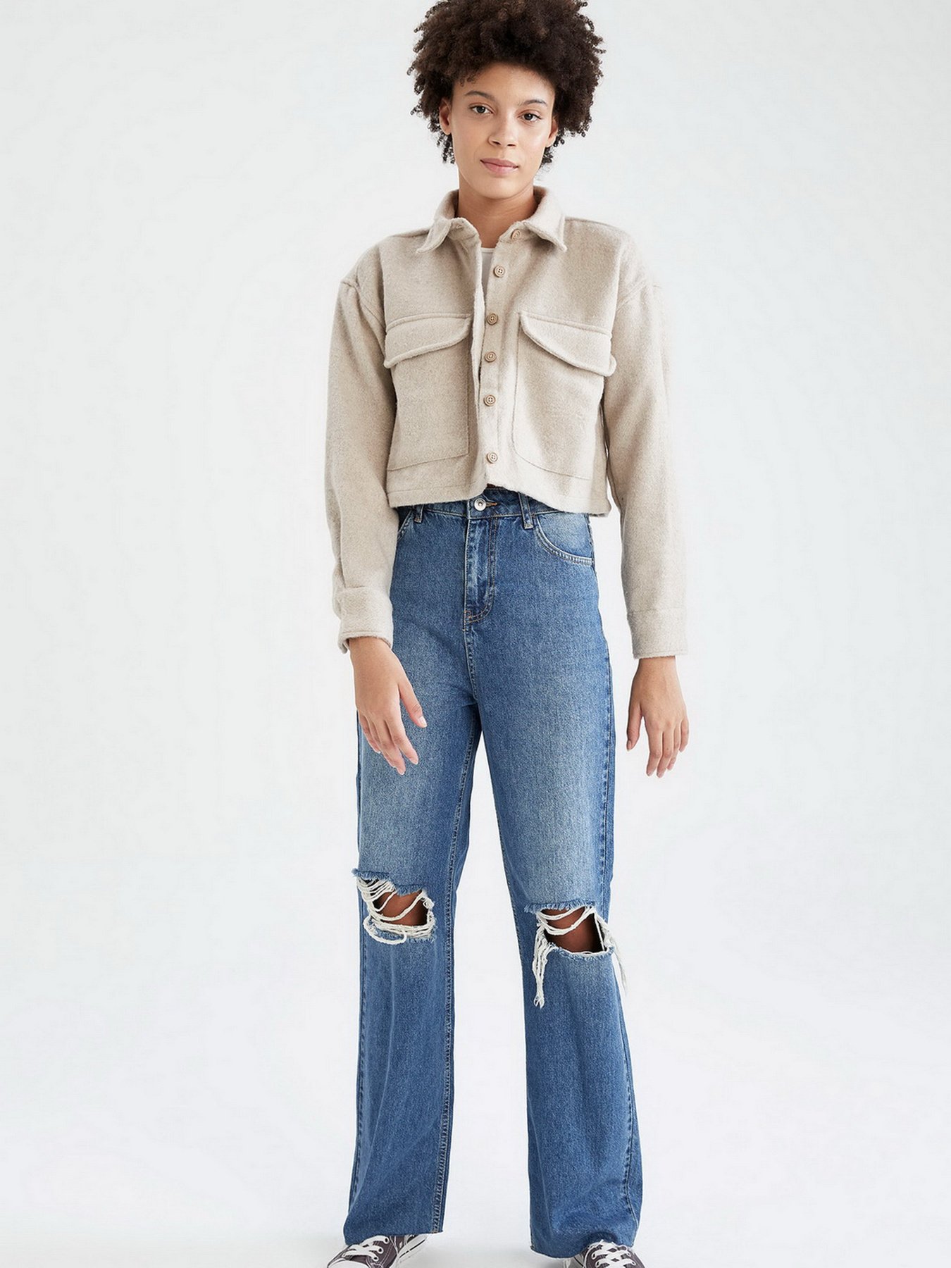 Куртка-сорочка DeFacto модель V2408AZ-BG159 Куртка-сорочка DeFacto модель V2408AZ-BG159 Фото