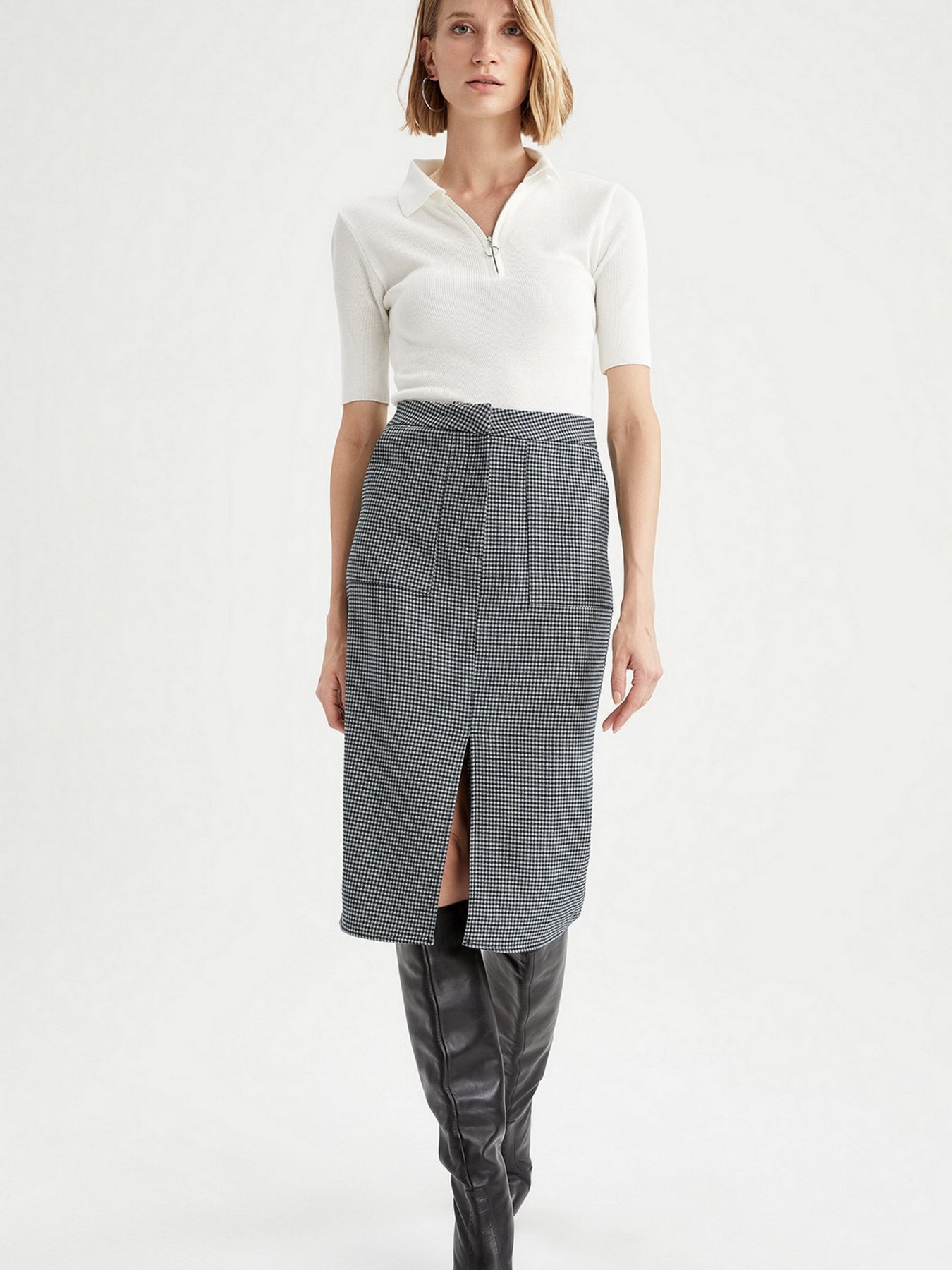 Юбка миди DeFacto модель V5955AZ-BK27 Фото