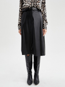 Спідниця міді DeFacto модель V8739AZ-BK21 Фото