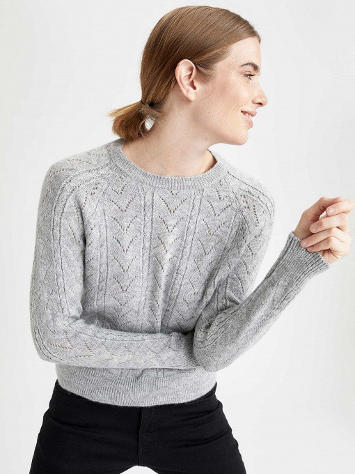 Джемпер DeFacto модель U8881AZ-GR70 Фото