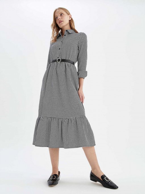 Платье миди DeFacto модель V4201AZ-BK27 Фото