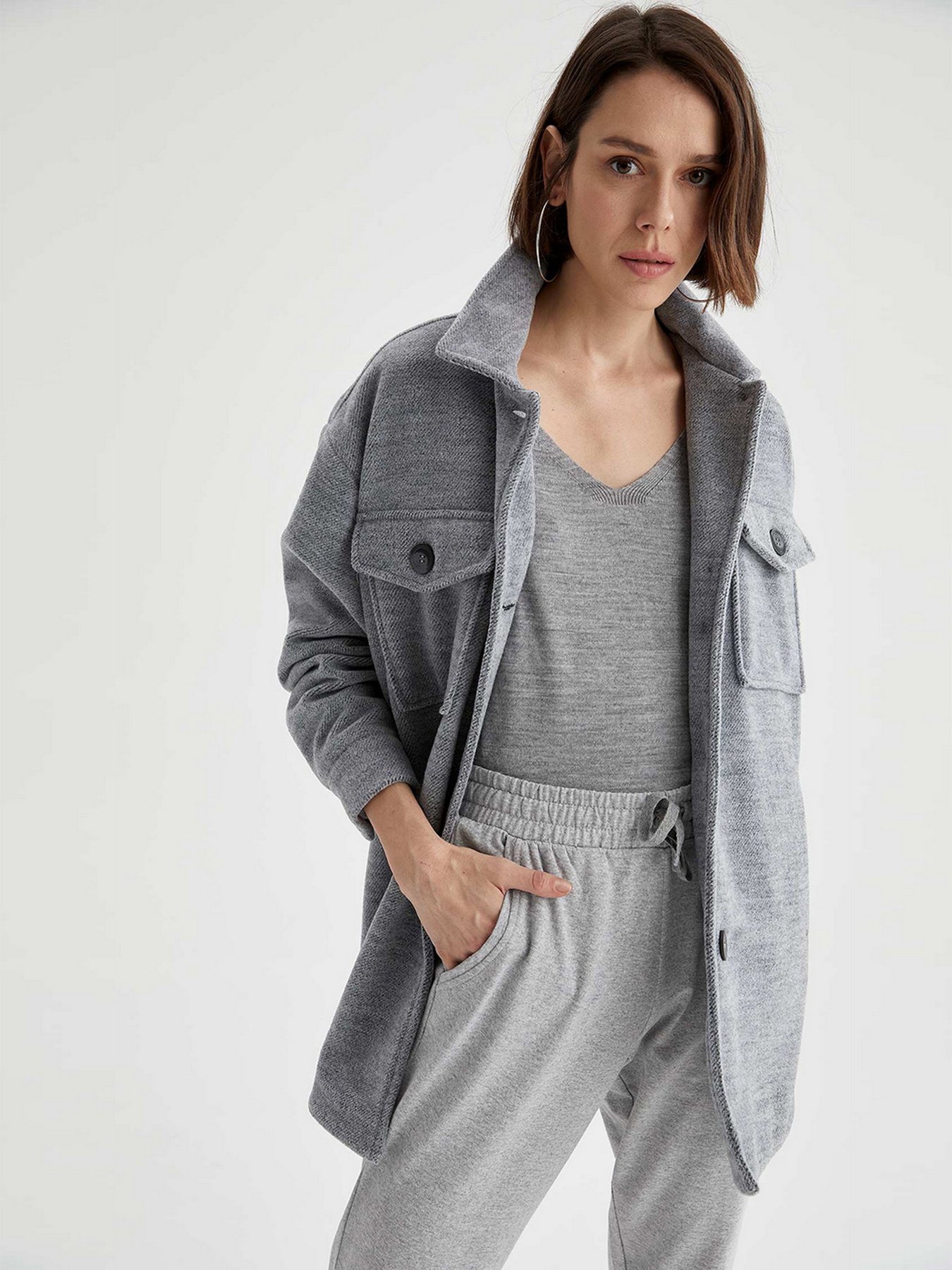 Пальто DeFacto Модель T9230AZ-GR2 Фото