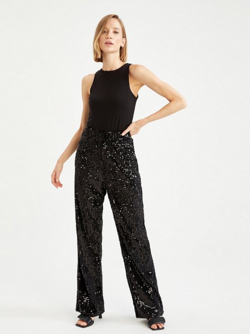 Брюки палаццо DeFacto модель W6964AZ-BK81 Фото