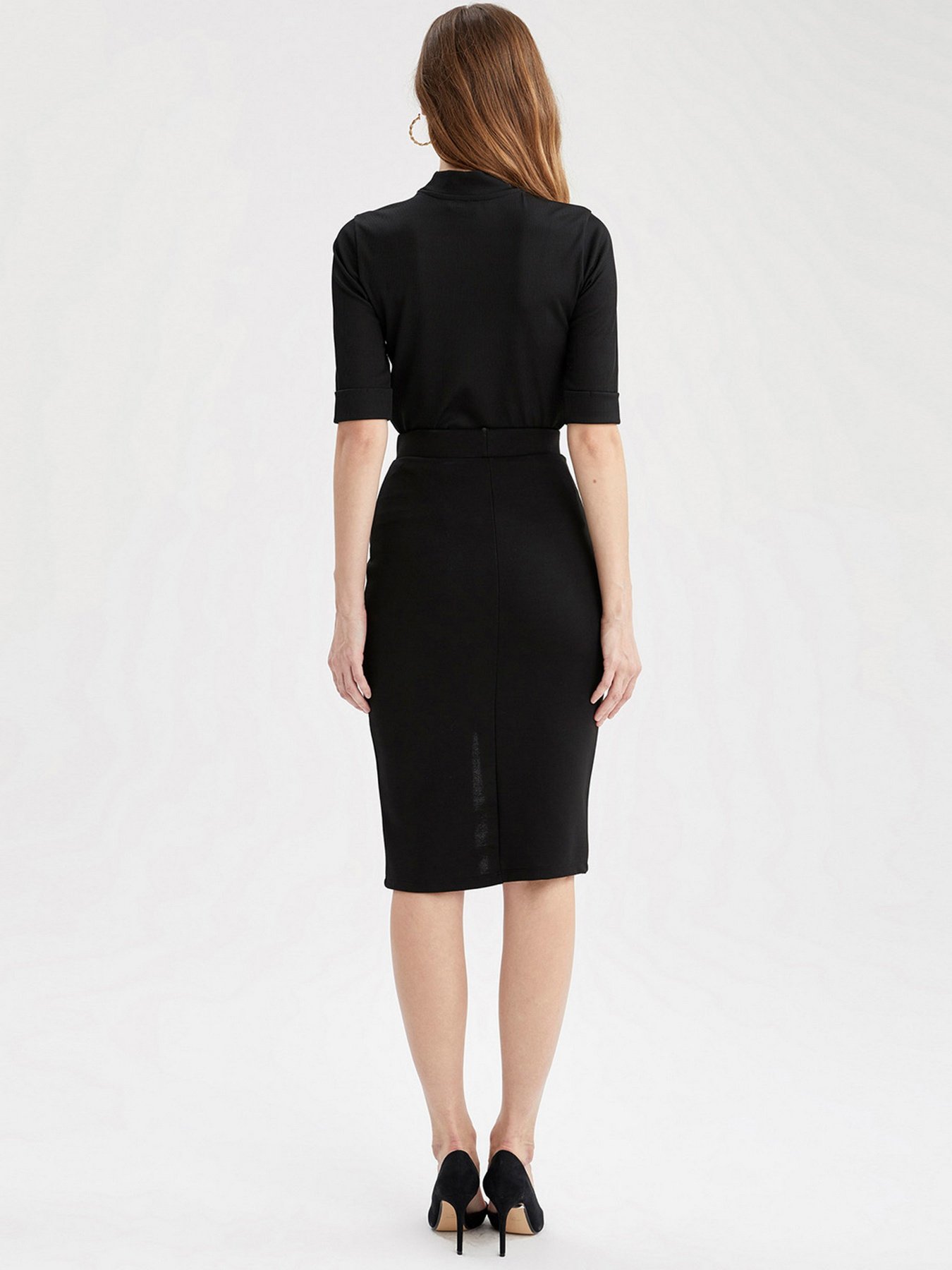 Спідниця міді DeFacto модель W9016AZ-BK27 Фото