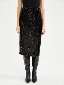 Спідниця міді DeFacto модель W7097AZ-BK27 Фото