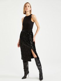 Спідниця міді DeFacto модель W7097AZ-BK27 Фото