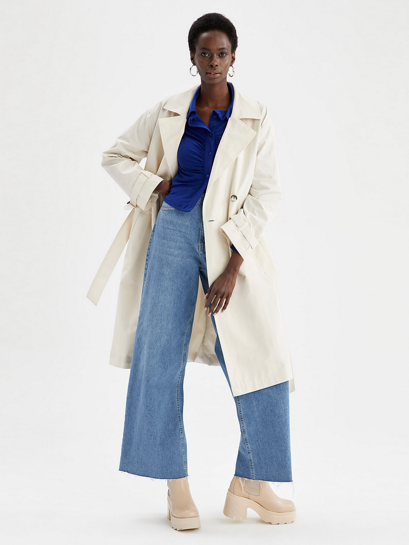 Тренч DeFacto Модель V3713AZ-BG414 Фото