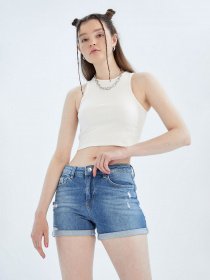 Джинсові шорти DeFacto модель X3506AZ-NM28 Джинсові шорти DeFacto модель X3506AZ-NM28 Фото