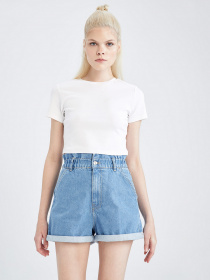 Шорты джинсовые DeFacto Center Vee Tee модель X6847AZ-NM28 Фото