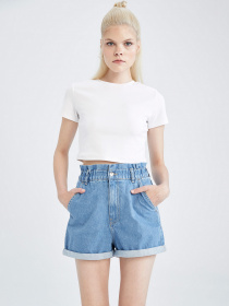 Шорты джинсовые DeFacto Center Vee Tee модель X6847AZ-NM28 Фото