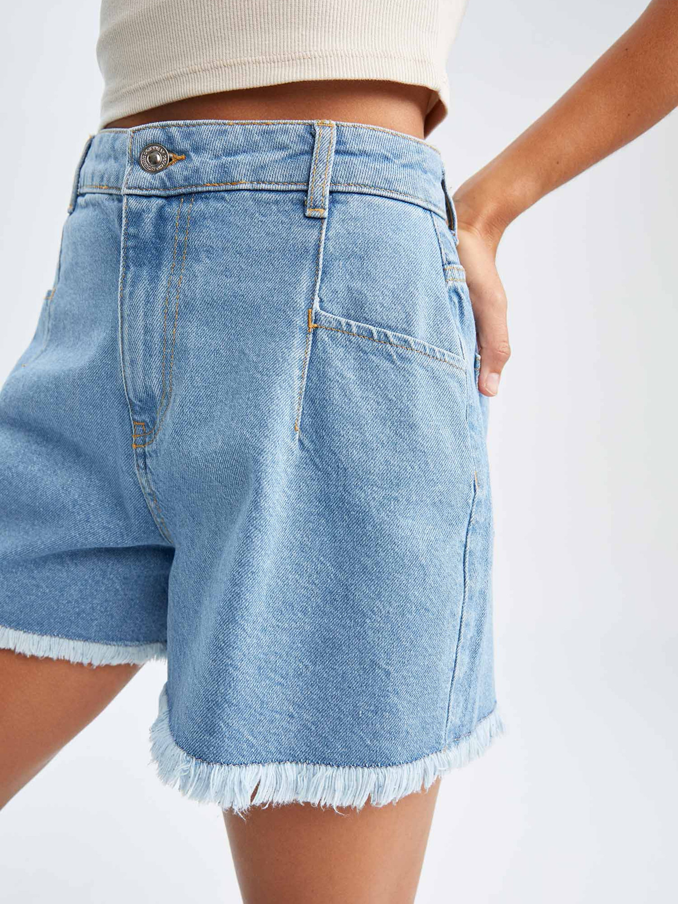 Шорты джинсовые DeFacto Mom модель Y0225AZ-NM39 Фото