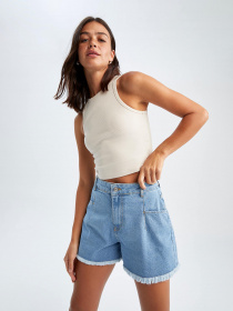 Джинсовые шорты DeFacto Mom модель Y0225AZ-NM39 Фото