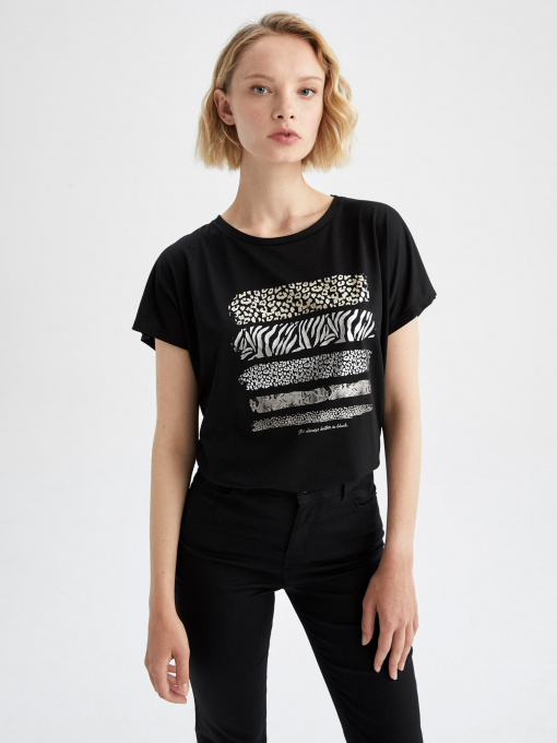 Футболка DeFacto модель Y1946AZ-BK81 Фото