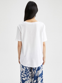 Футболки і поло DeFacto Center Vee Tee модель W9578AZ-WT34 Фото