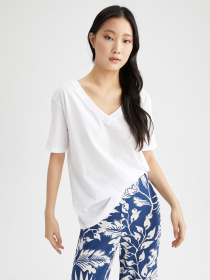 Футболки і поло DeFacto Center Vee Tee модель W9578AZ-WT34 Фото