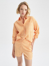 Сорочка повсякденна DeFacto модель X9813AZ-OG120 Сорочка повсякденна DeFacto модель X9813AZ-OG120 Фото