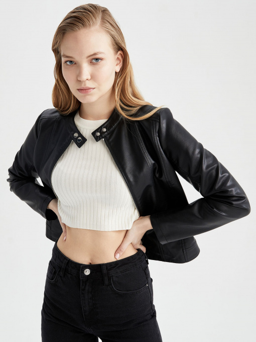 Куртка кожаная DeFacto модель W6051AZ-BK27 Фото