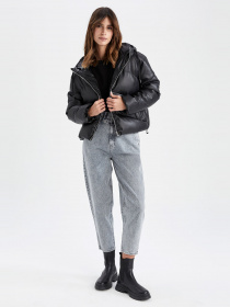 Шкіряна куртка DeFacto модель X2038AZ-BK27 Фото