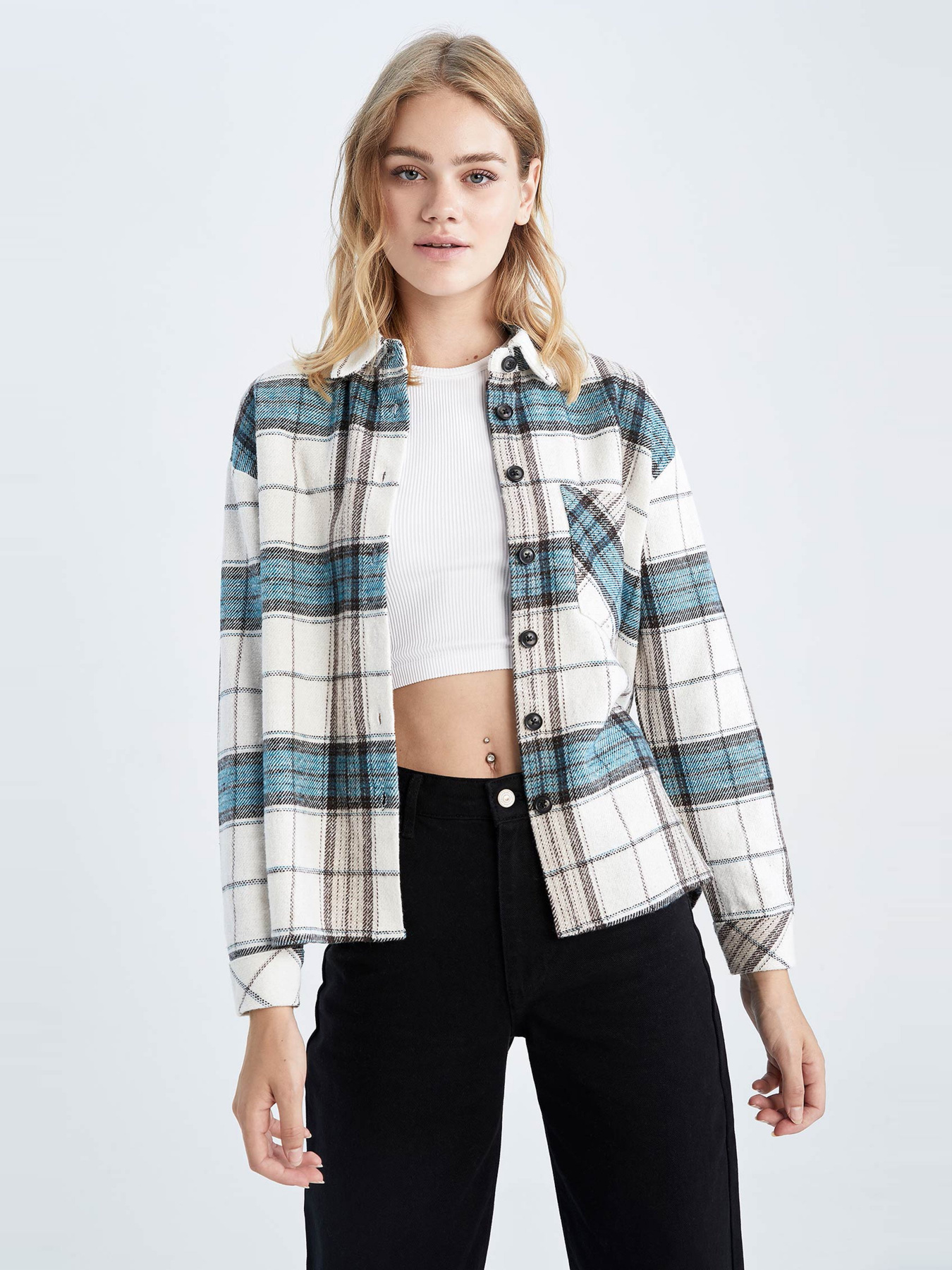 Сорочка повсякденна DeFacto модель R9750AZ-GN1028 Фото