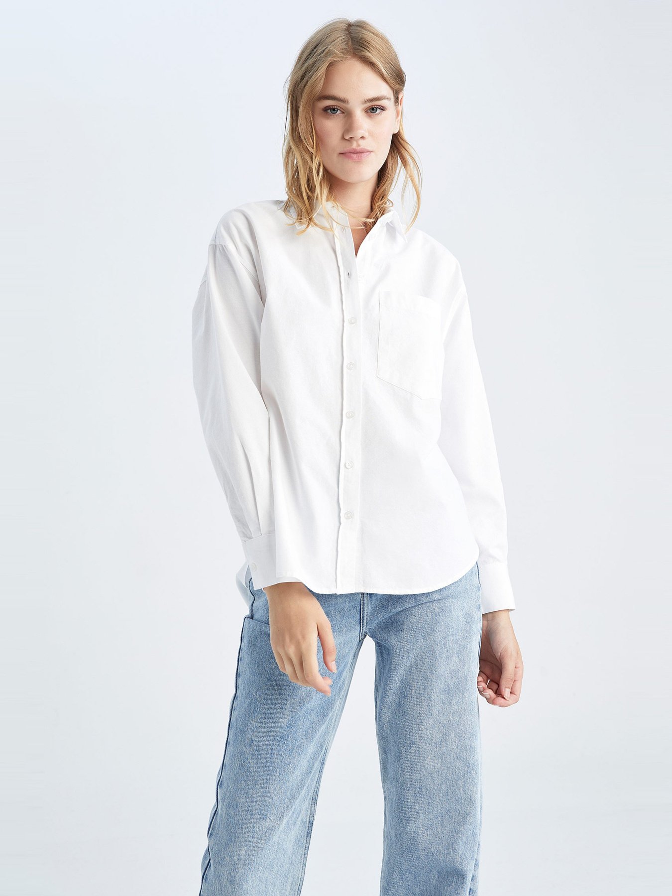 Сорочка повсякденна DeFacto модель V2439AZ-WT34 Фото