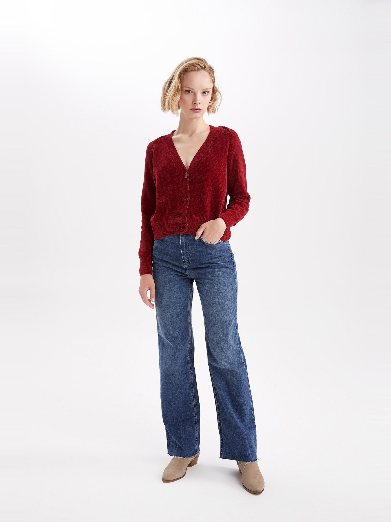 Кардиган DeFacto Bordeaux модель R1343AZ-BR215 Кардиган DeFacto Bordeaux модель R1343AZ-BR215 Фото