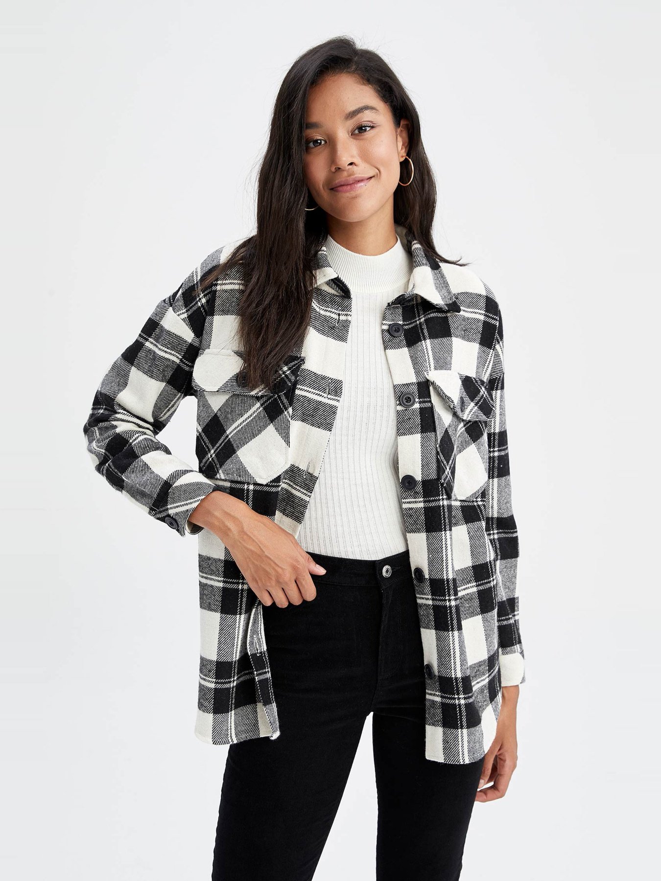 Сорочка повсякденна DeFacto модель S0420AZ-BK27 Фото