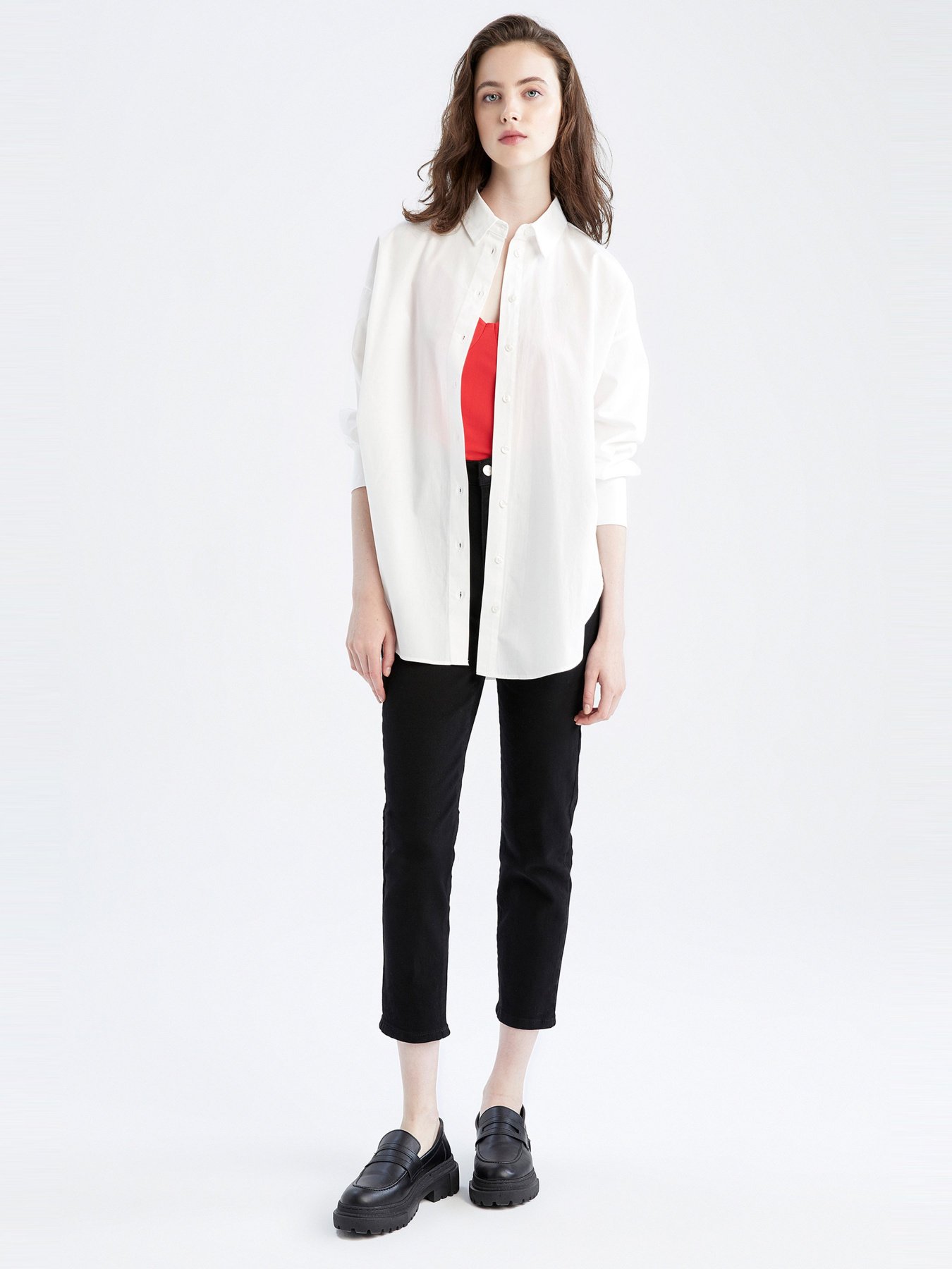 Сорочка повсякденна DeFacto модель T5494AZ-WT32 Фото