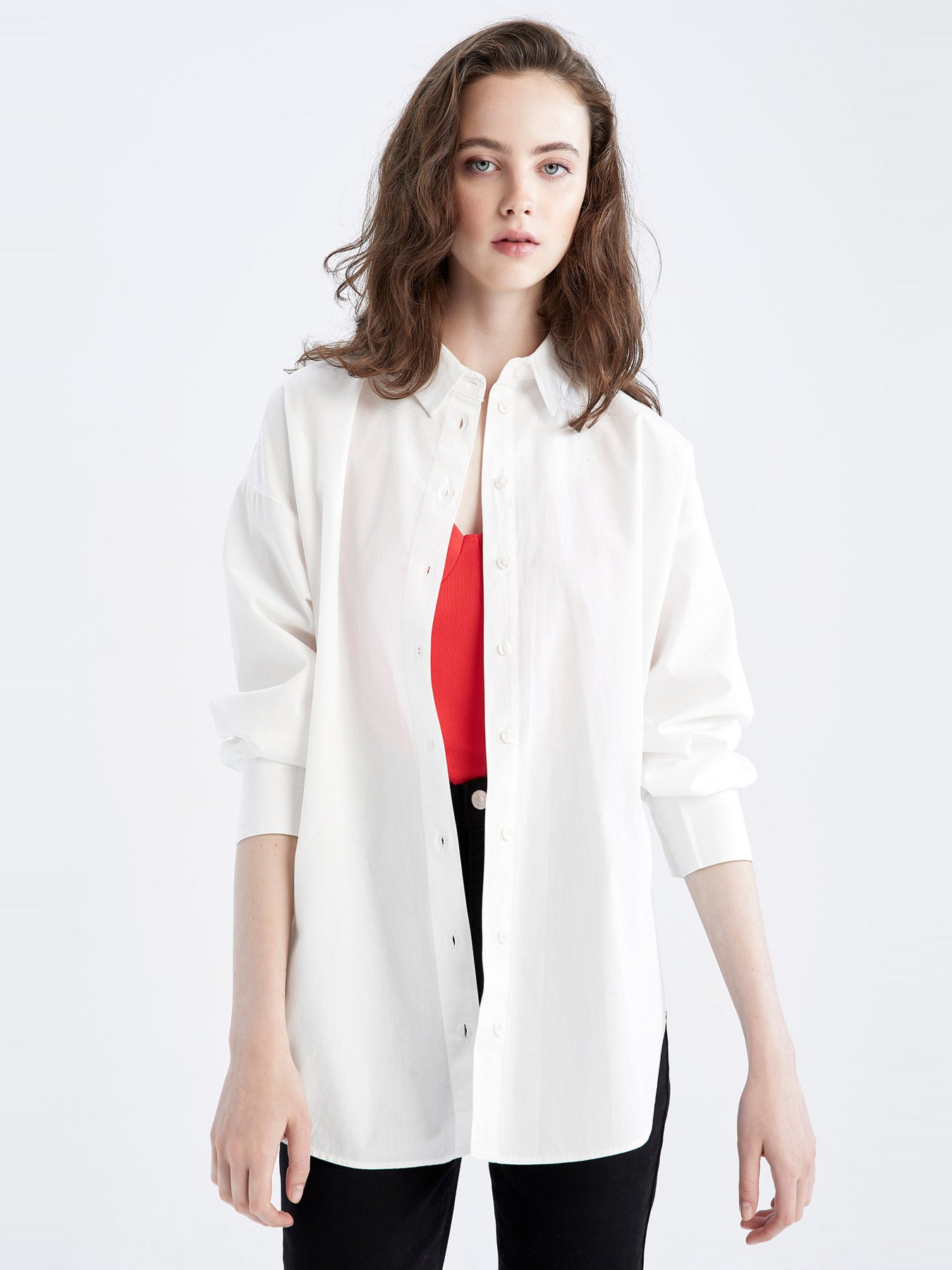 Сорочка повсякденна DeFacto модель T5494AZ-WT32 Фото