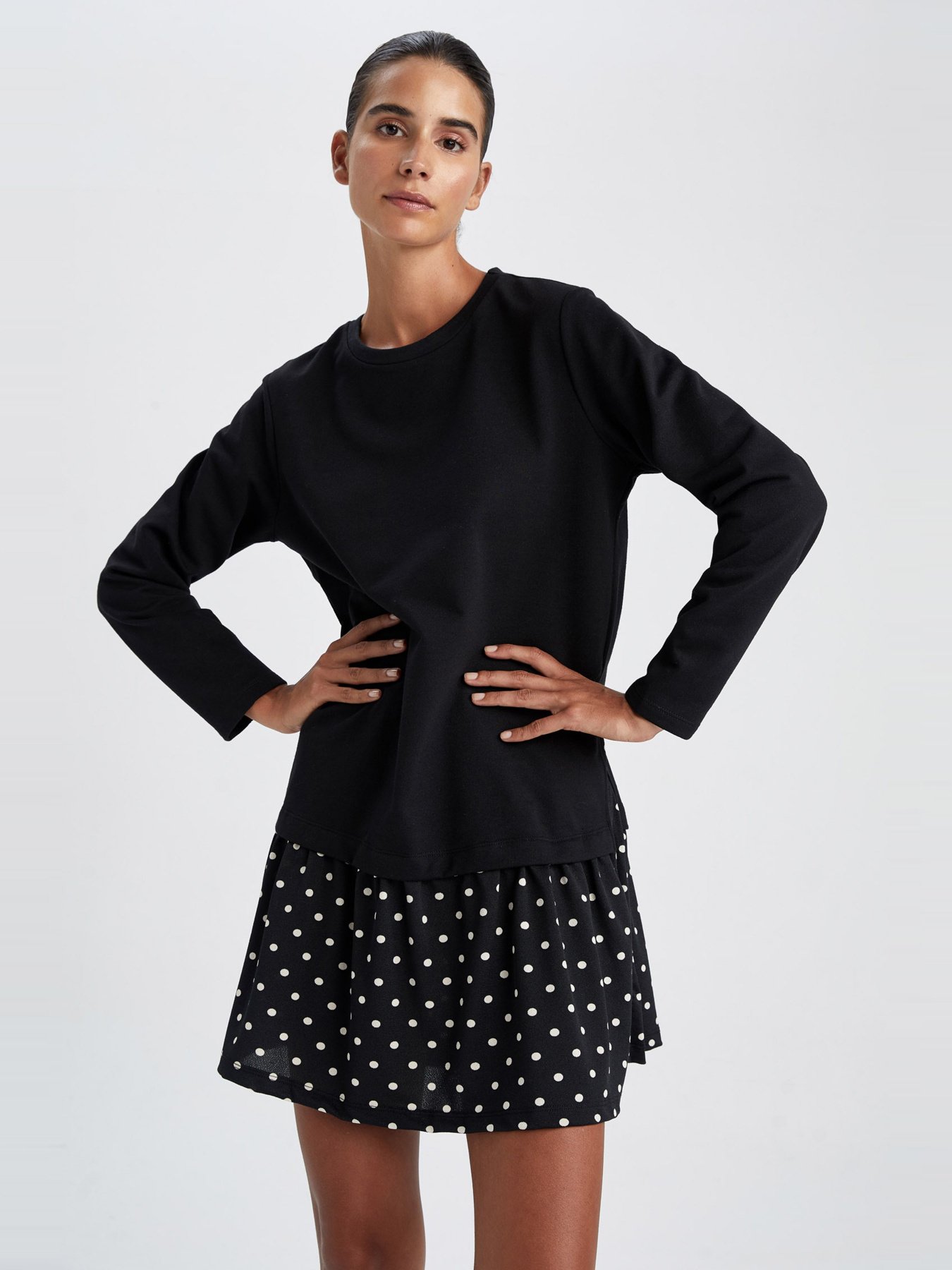 Платье мини DeFacto модель V6609AZ-BK22 Фото