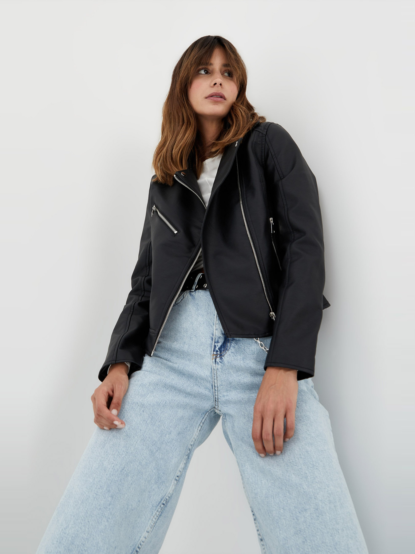 Шкіряна куртка DeFacto модель W6057AZ-BK27 Фото