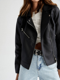 Шкіряна куртка DeFacto модель W6057AZ-BK27 Фото