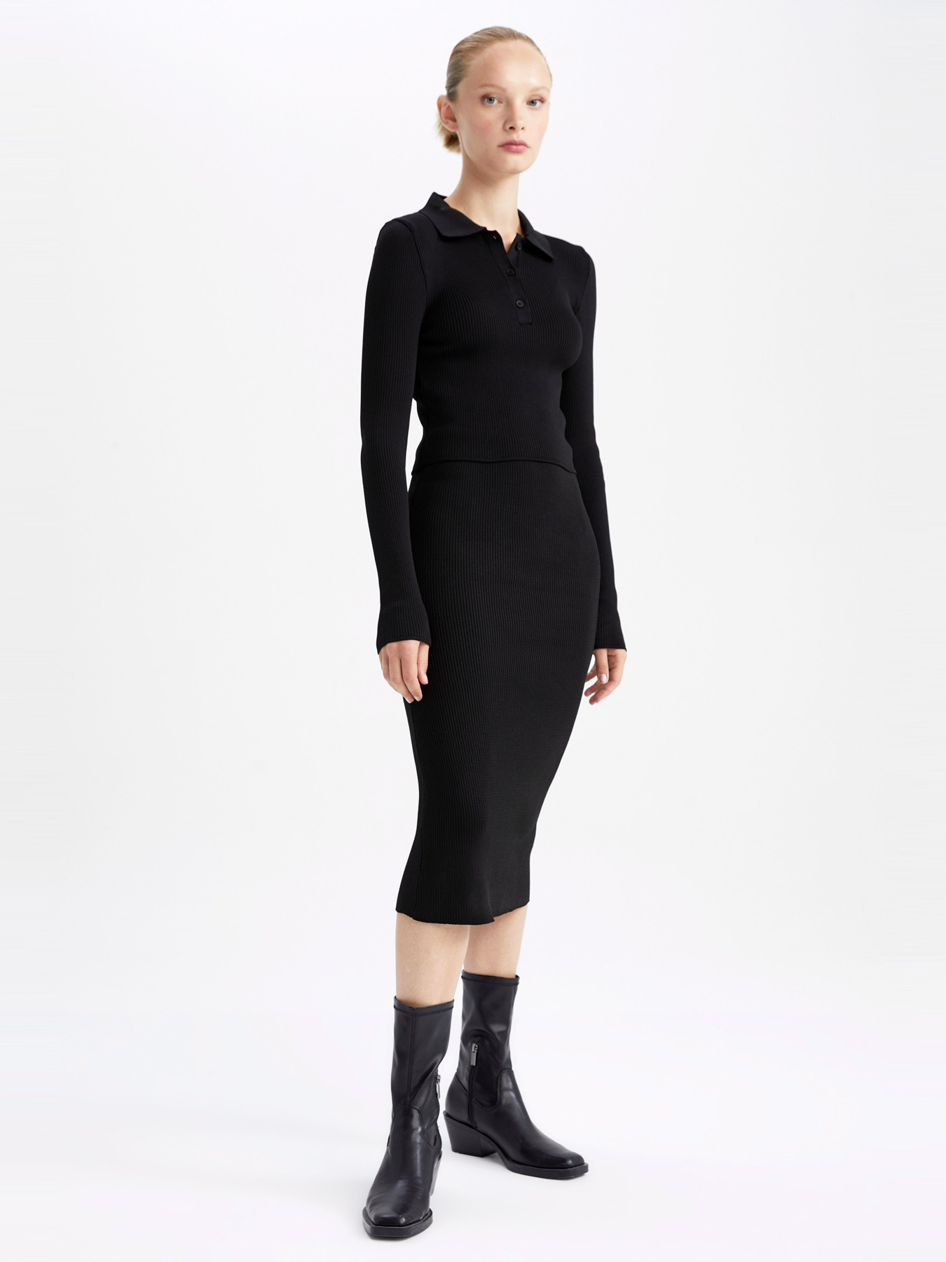 Спідниця міді DeFacto модель Y0500AZ-BK27 Фото