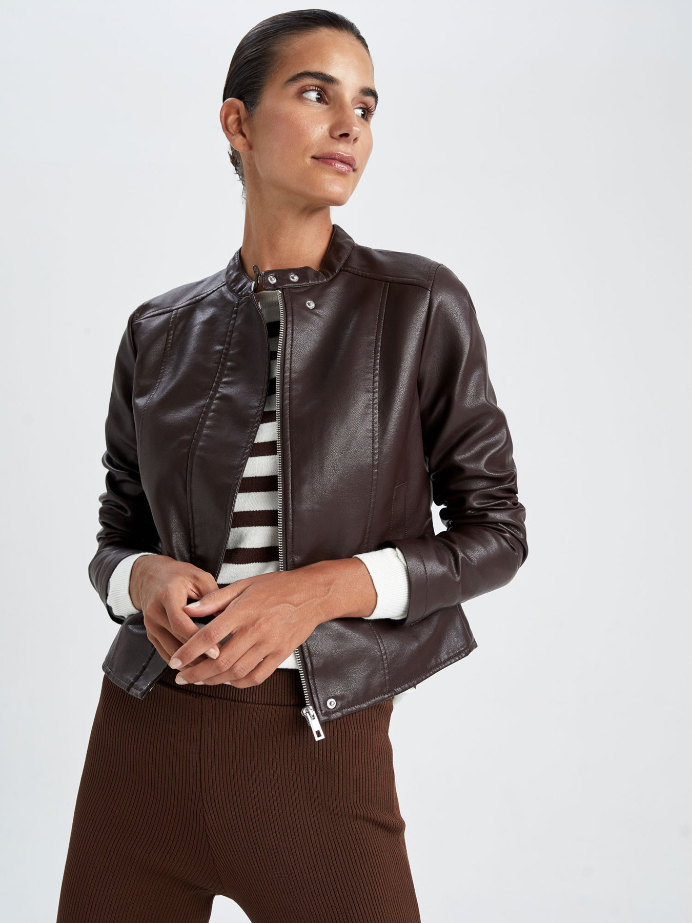 Куртка кожаная DeFacto модель Y7156AZ-BN278 Фото