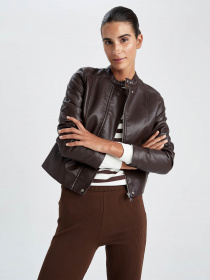 Шкіряна куртка DeFacto модель Y7156AZ-BN278 Шкіряна куртка DeFacto модель Y7156AZ-BN278 Фото