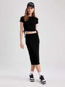 Юбка миди DeFacto модель Z8396AZ-BK81 Фото