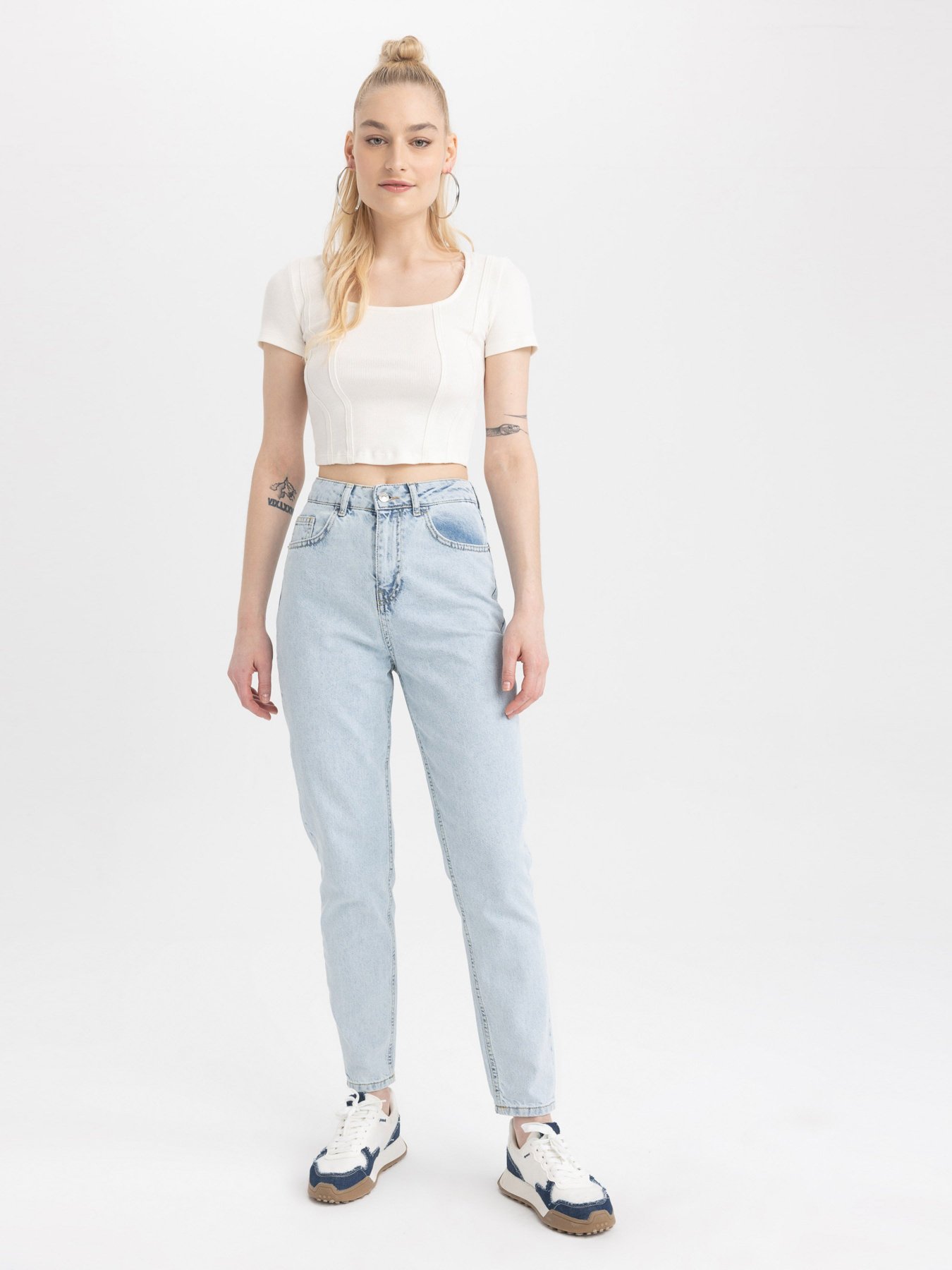 Джинси мом DeFacto модель A3476AX-NM39 Джинси мом DeFacto модель A3476AX-NM39 Фото