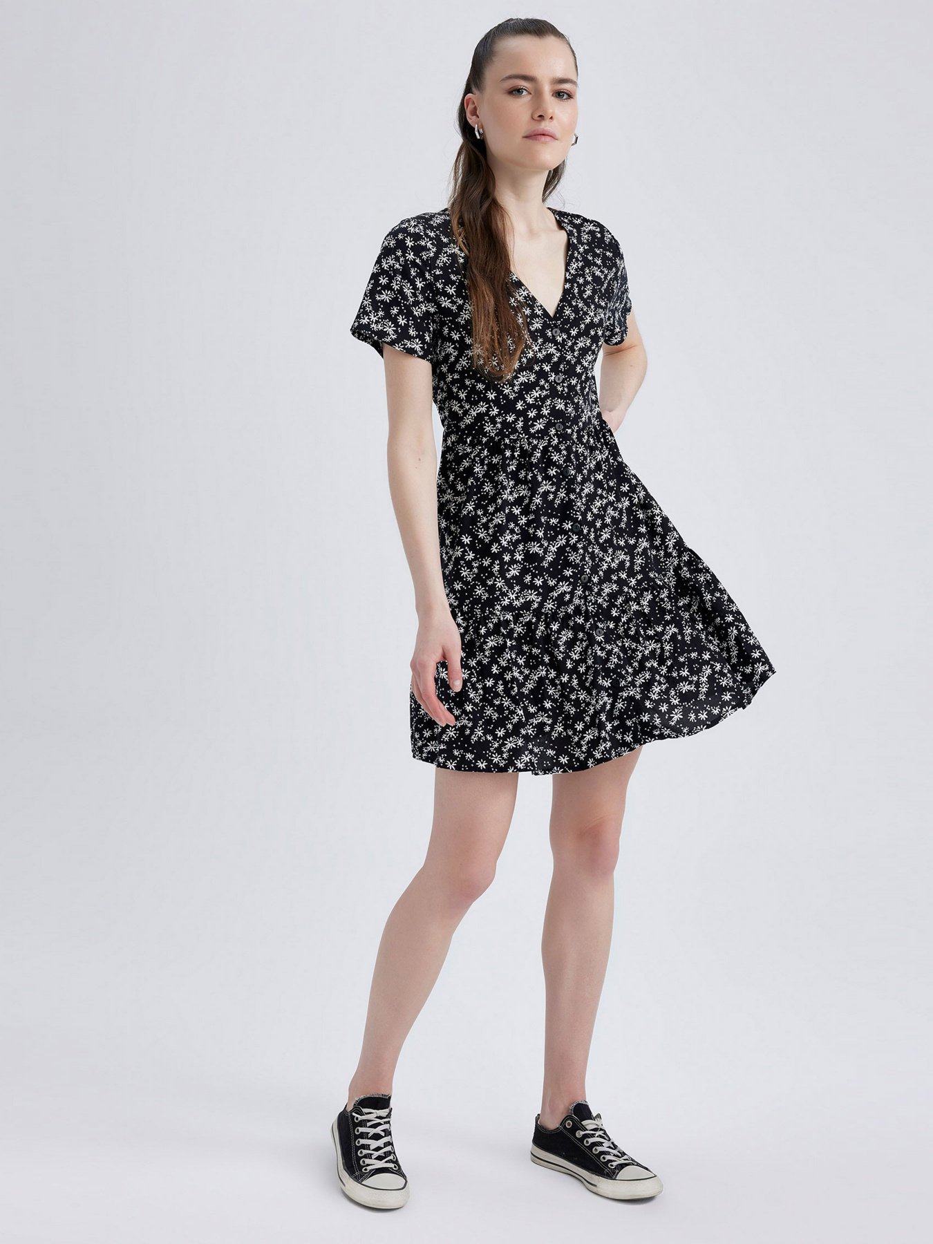 Сукня міні DeFacto модель T4046AZ-BK26 Фото