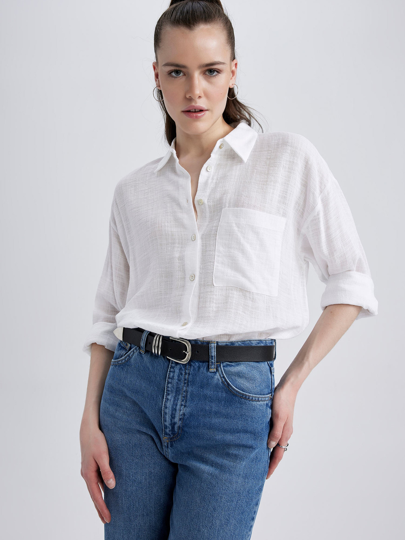 Сорочка DeFacto модель X2232AZ-WT34 Фото