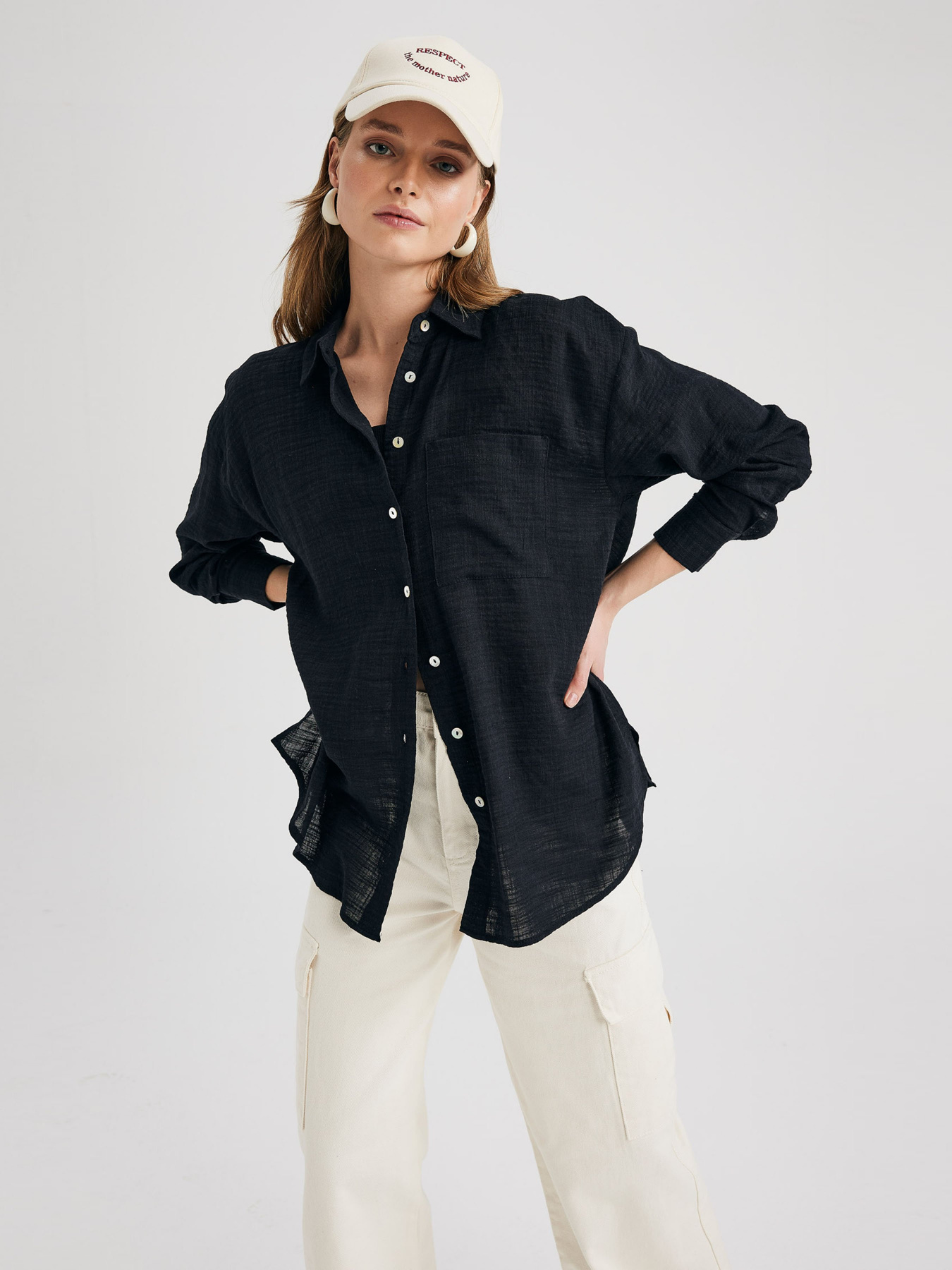 Сорочка повсякденна DeFacto модель X2232AZ-BK27 Фото