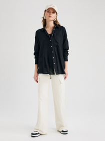 Сорочка повсякденна DeFacto модель X2232AZ-BK27 Фото