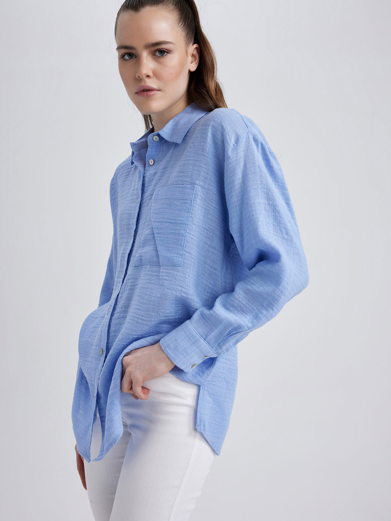 Сорочка повсякденна DeFacto модель X2232AZ-BE553 Фото