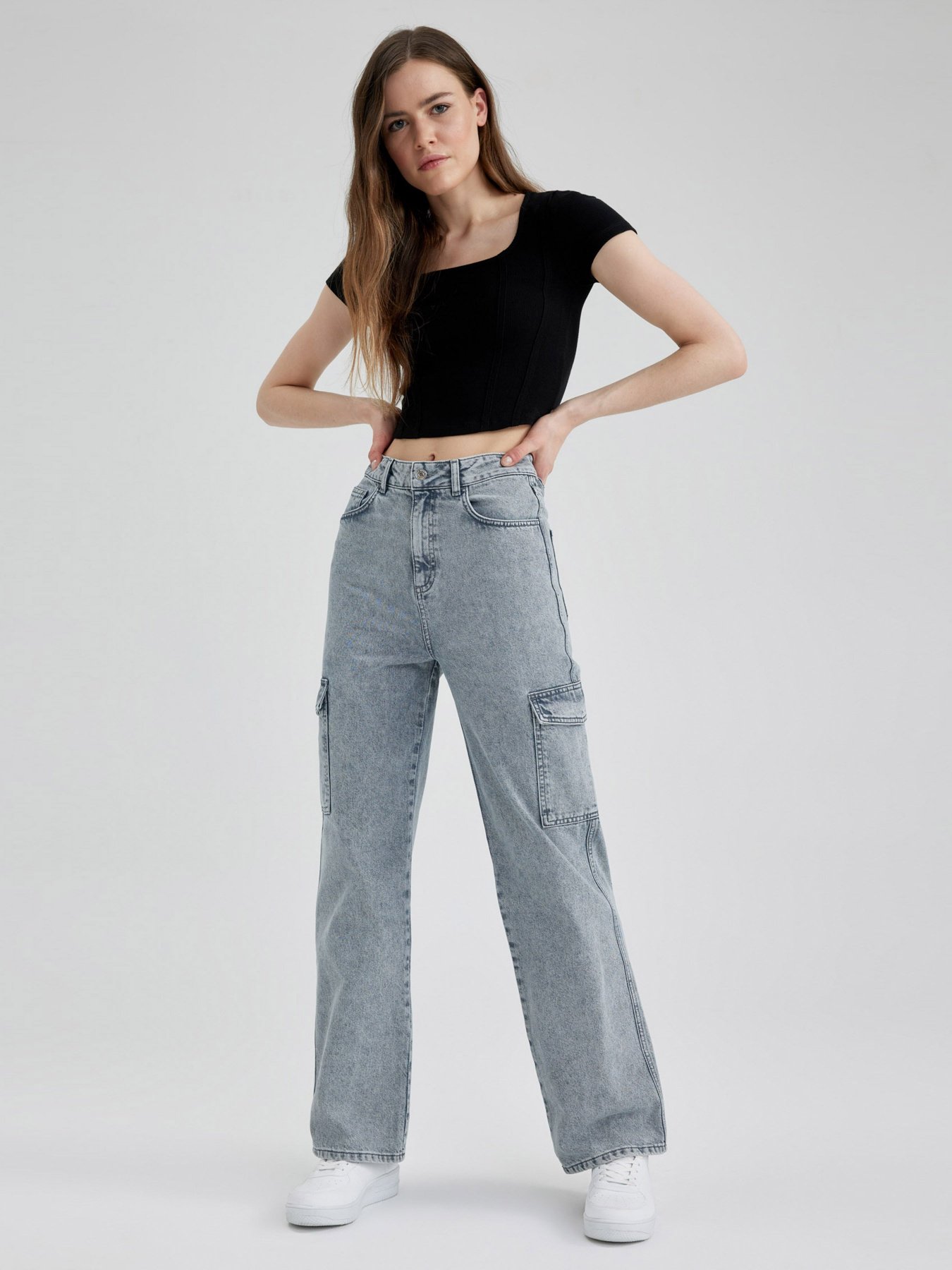 Прямые джинсы DeFacto модель A0739AX-NM39 Фото