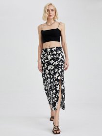 Спідниця міді DeFacto модель X6692AZ-BK27 Фото