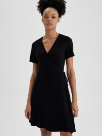 Платье мини DeFacto модель A8061AX-BK81 Платье мини DeFacto модель A8061AX-BK81 Фото