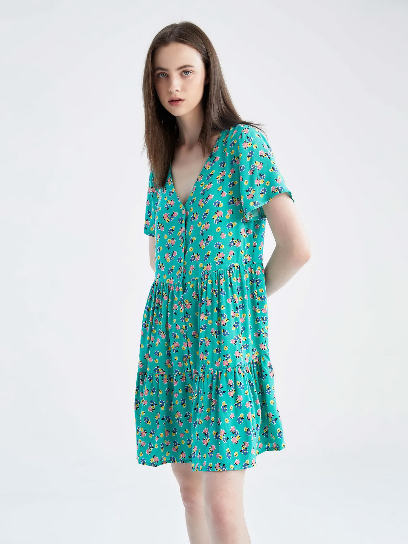 Платье мини DeFacto модель T4046AZ-GN153 Фото