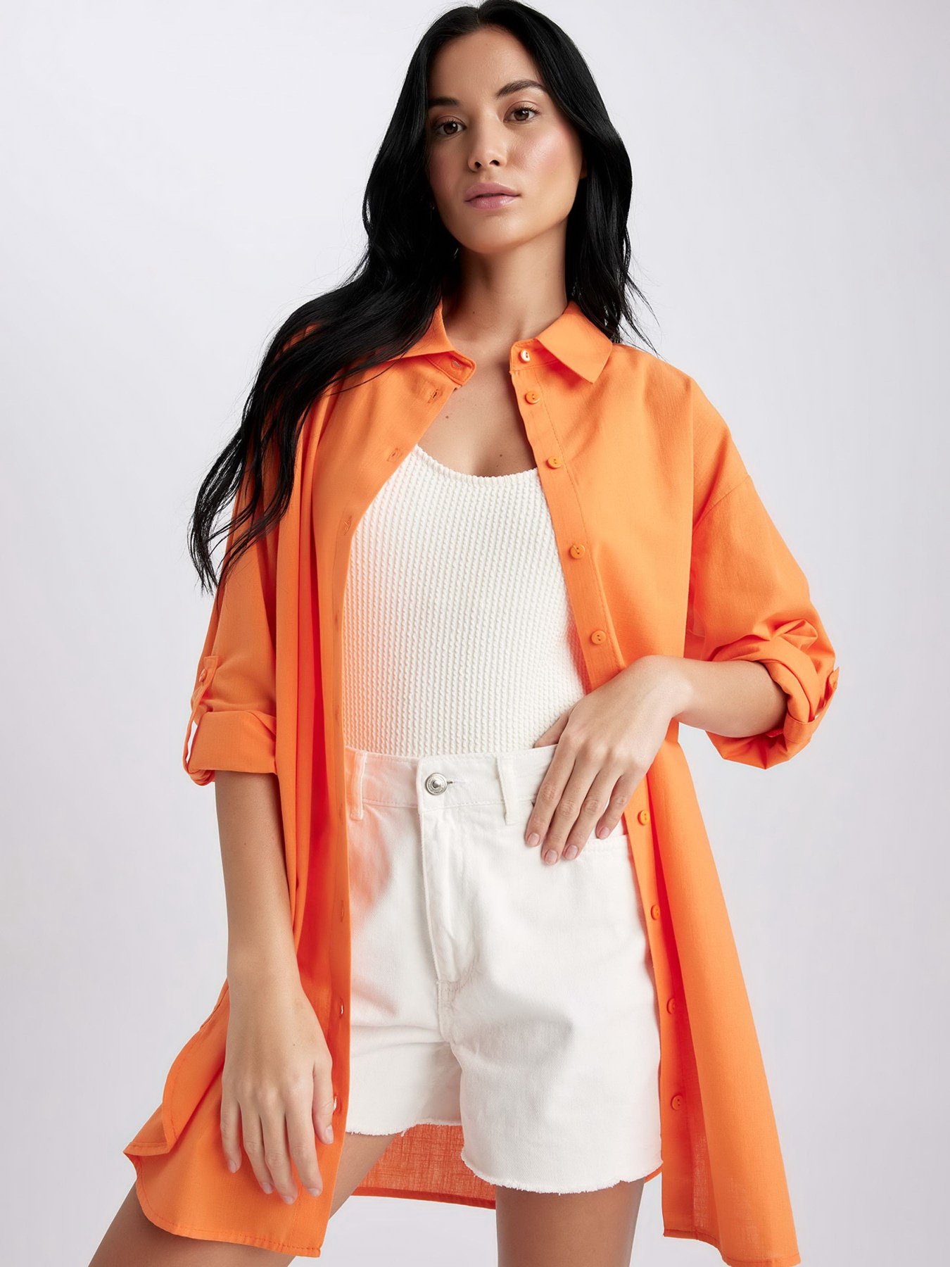 Сорочка повсякденна DeFacto модель W8241AZ-OG142 Сорочка повсякденна DeFacto модель W8241AZ-OG142 Фото