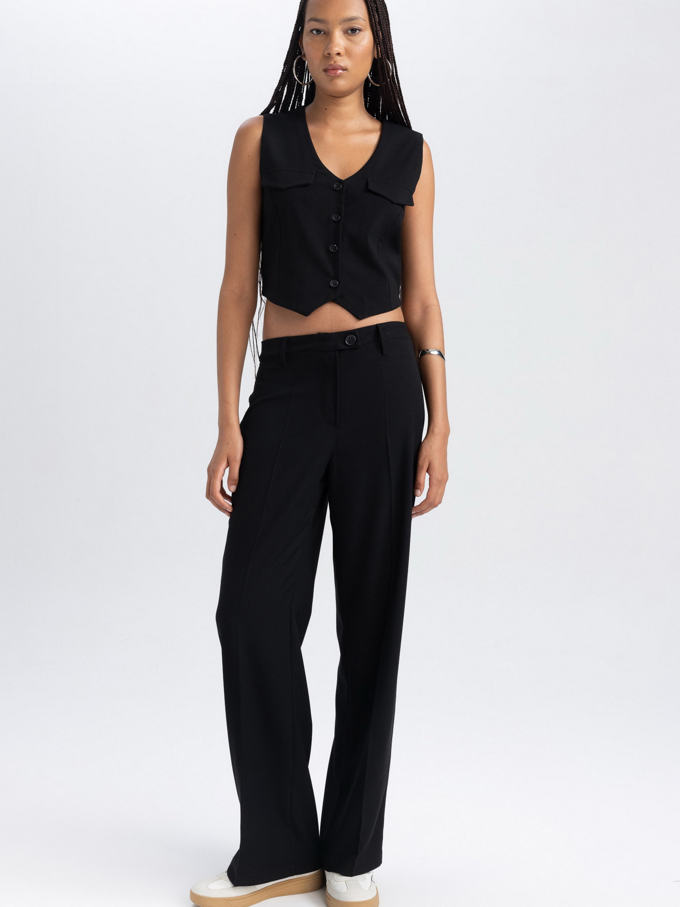 Брюки палаццо DeFacto модель B0786AX-BK27 Фото