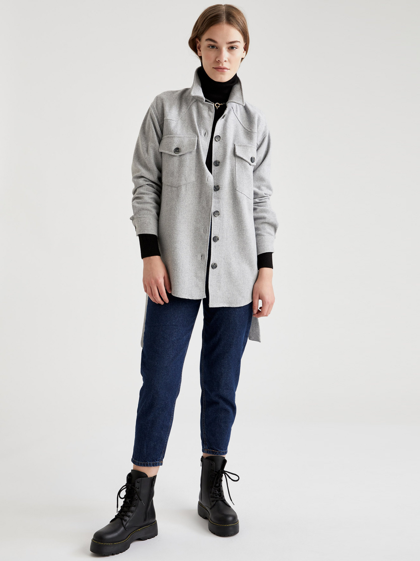 Куртка-сорочка DeFacto модель T3765AZ-GR149 Фото